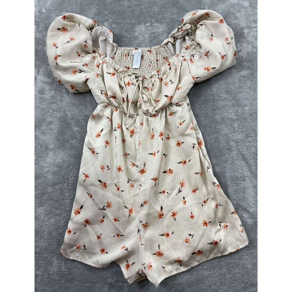 WEST‎ OF MELROSE  Ivory Floral Romper Playsuit Women's Size XS - Picture 4 of 16